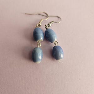 Earrings Dangle, Beaded Earrings for women, Drop Earrings, Dangling Earrings, Blue color Earrings