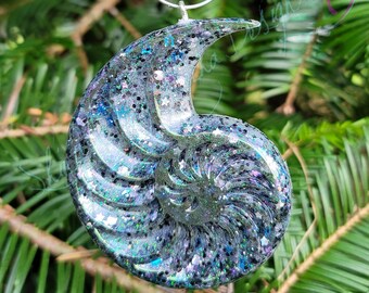 Seashell Ornament Christmas Beach Ocean Tree Theme Handmade Holiday Decoration