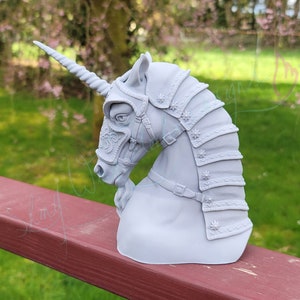 Armored Unicorn Resin Printed Model Kit DIY Unassembled Unsanded Unpainted