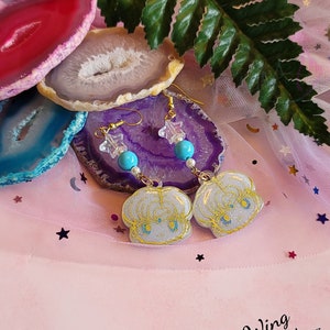 Magical Girl Pastel Series Earrings Cute Kawaii Blue Water Girl Magic