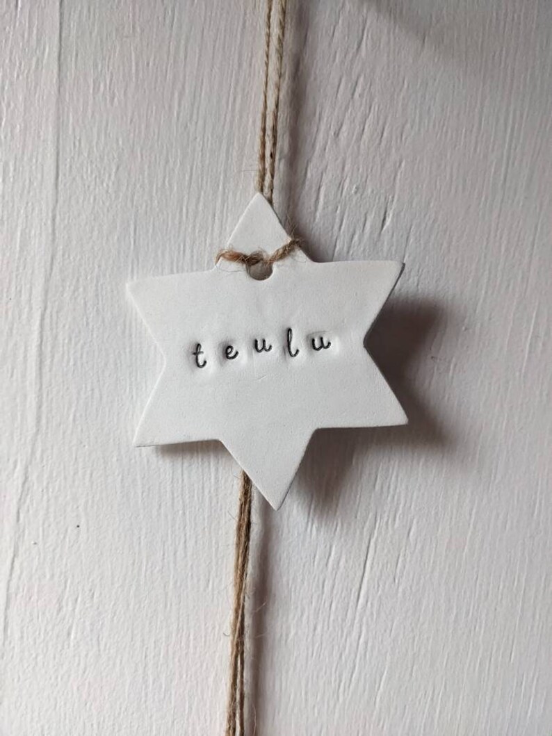 PERSONALISED FAMILY chain hanging ornament plaque, unique GIFT, home decor, rustic, shabby chic, family Christmas present. image 5
