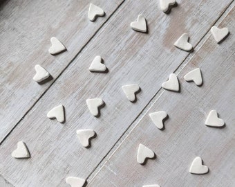 Reusable confetti - tiny clay heart table eco confetti, pack of 40, table decorations, Wedding decor, Christmas table