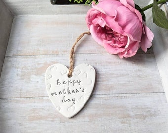 Happy MOTHER'S day hanging ornament, token, GIFT, unique, thank you, love you, WELSH home, skandi, mothering Sunday