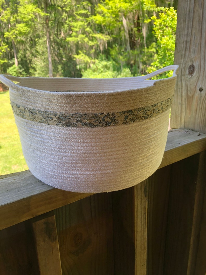 Large Rope Basket/Natural Clothesline Basket/Fabric Etsy