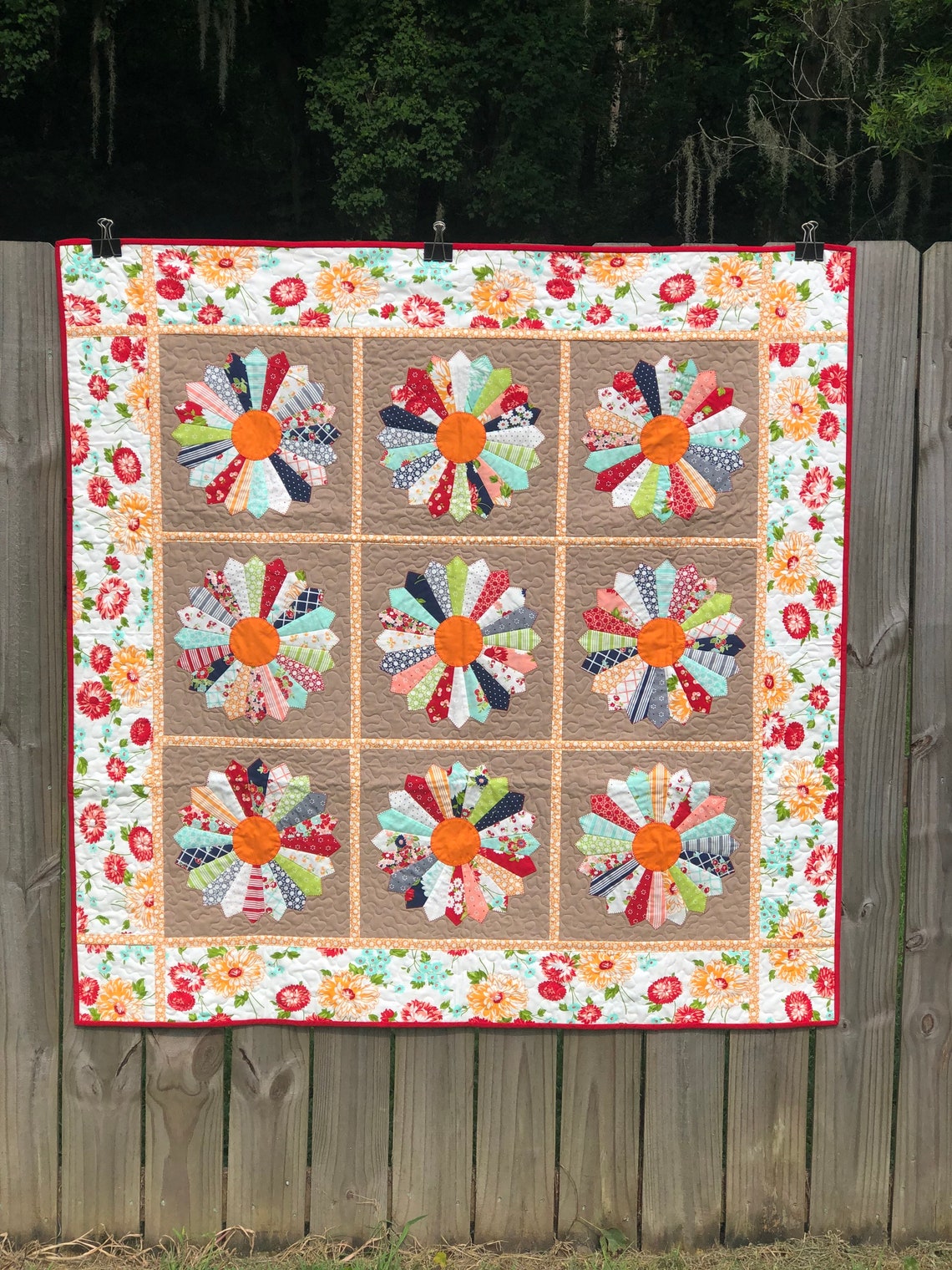 Dresden QuiltThrow QuiltHandmade QuiltLap Quilt Etsy Dresden quilt and dresden quilt on pinterest