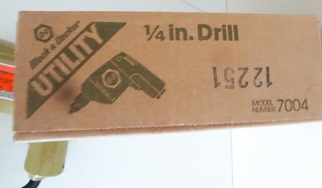 Vintage Black & Decker 1/4 Drill NO. 7004 Type 1 Double Insulated Made In  USA!