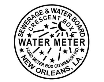 New Orleans (NOLA) Water Meter Cutting Files (SVG & PNG)