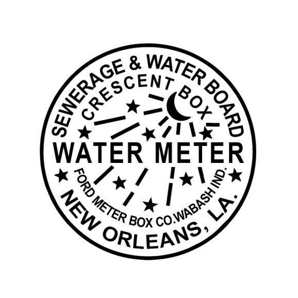 New Orleans (NOLA) Water Meter Cutting Files (SVG & PNG)