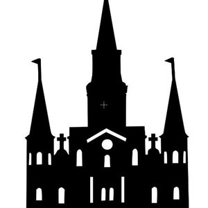 Arquivos de corte da Catedral de St. Louis de Nova Orleans (NOLA) (SVG e PNG)