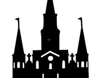 New Orleans (NOLA) St. Louis Cathedral Cutting Files (SVG & PNG)