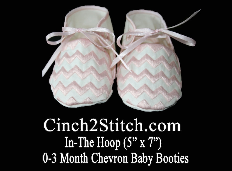 Chevron Baby Shoes/booties in the Hoop Machine Embroidery Etsy
