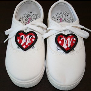 Monogrammed Heart Shoe Tags/Charms In The Hoop Machine Embroidery Design Download image 2