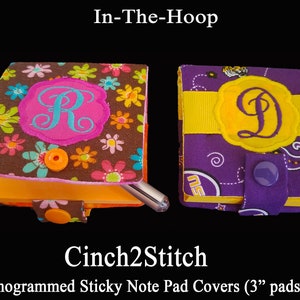 Monogram med klisterlappar - In The Hoop - Maskinbroderidesign - Scrap Buster