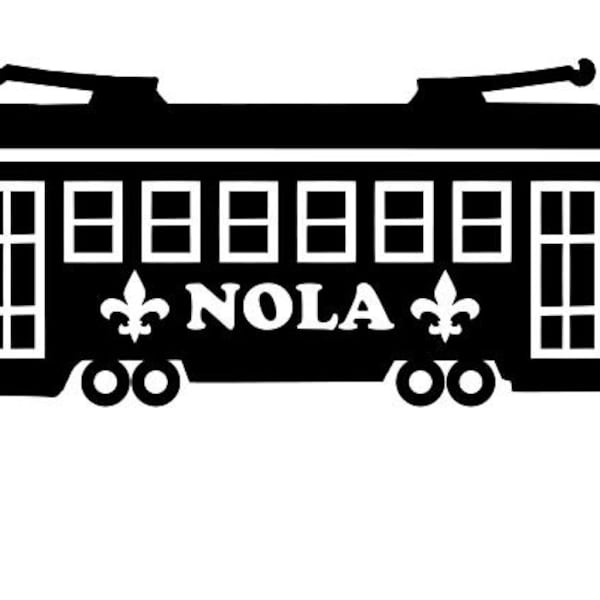 New Orleans (NOLA) Streetcar Cutting Files (SVG & PNG)