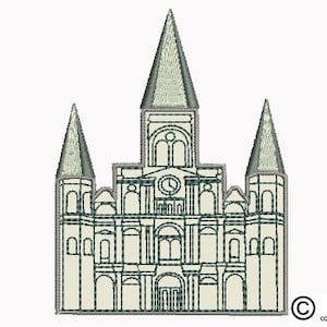 Descarga de diseño de bordado de máquina de St. Louis Catedral (castillo)