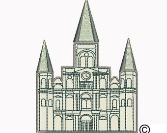 St. Louis Cathedral (Castle) Machine Embroidery Design Download