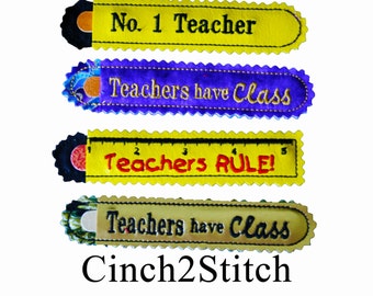 Teacher Appreciation - Nail File Cover - In The Hoop - Machine Embroidery Design Download (4x4 or 5x7 Hoop)