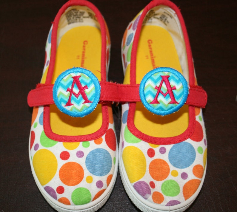 Monogrammed Circle Shoe Tags/charms in the Hoop Machine Etsy