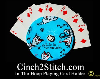 Playing Card Holder - In The Hoop - Machine Embroidery Design Download (5x7 Hoop)