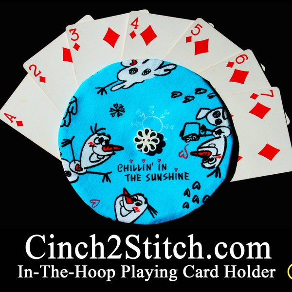 Playing Card Holder - In The Hoop - Machine Embroidery Design Download (5x7 Hoop)