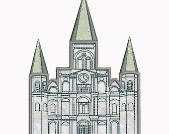 St. Louis Cathedral (Castle) Applique Machine Embroidery Design Download