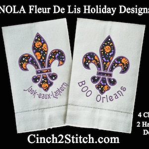 Fleur De Lis New Orleans Applique Machine Embroidery Design Download 5 x 7 hoop NOLA Holiday Gifts image 1