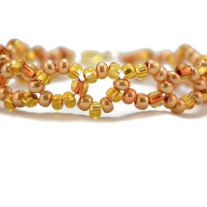 Gold Bracelet - Gold Seed Bead Bracelet - Seed Bead Bracelets - Gold Wrap Bracelet - Boho Bracelet - Bohemian Bracelet - Gifts Under 20