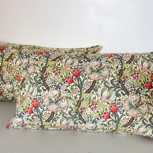 Pair Rectangle Cushion Covers x2 / William Morris Fabric /  Choice of Fabrics / Zipped Opening / Gifts