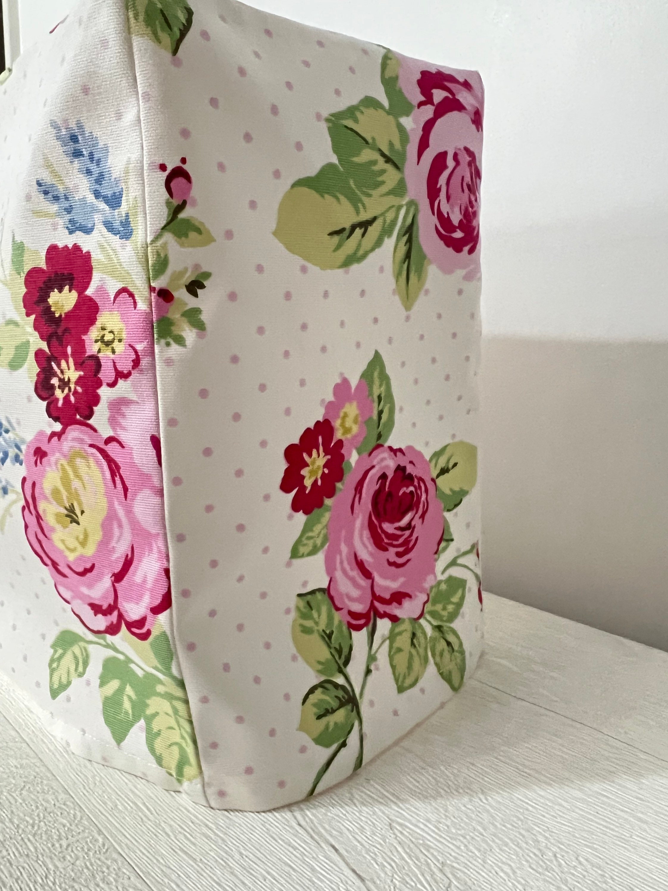 LAMPSHADE MADE FROM Clarke and Clarke  FABRIC . English Rose CHINTZ 