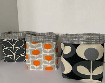 Storage Baskets / Fabric Basket / Storage Tubs /Scandinavian Fabrics / Handmade Organiser Baskets/ 4 sizes / choice of fabrics / Gifts