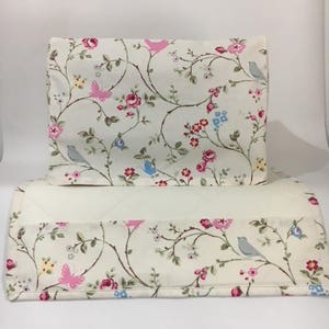 Clarke & Clarke Bird Trail Fabric Sewing Machine Cover/Dust Cover and Matching Mat/Table Protector
