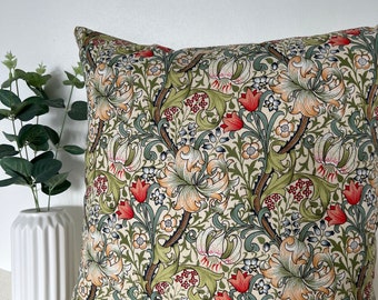 NEW  - William Morris Golden Lily Fabric 16” Cushion Cover / Room Decor / Gifts