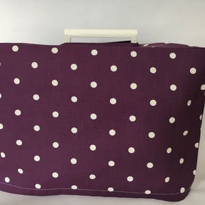 Clarke & Clarke Fabric Purple Berry/White Spotty Sewing Machine Cover/Dust Cover