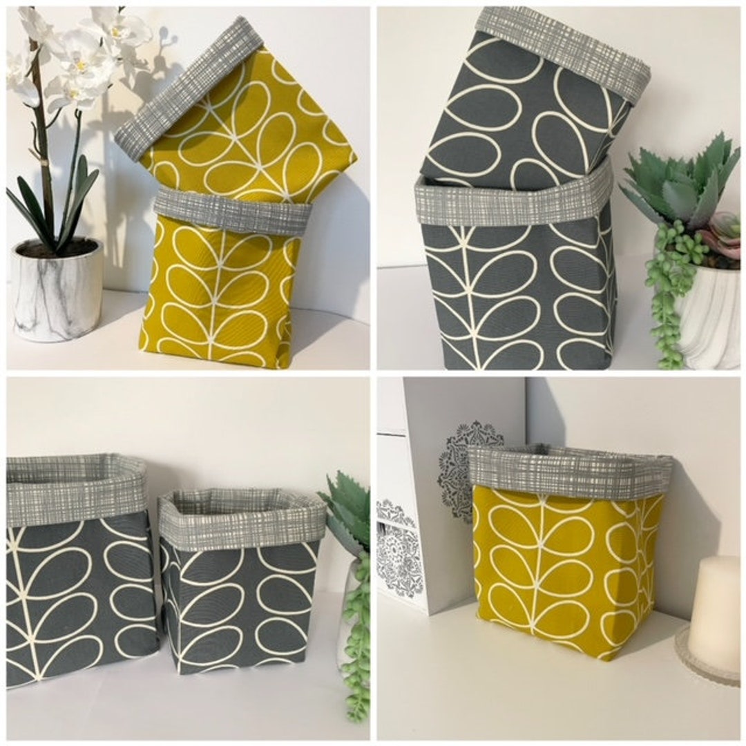 Storage Baskets / Storage Tubs /scandinavian Fabrics / Handmade