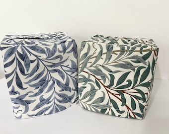 William Morris Fabric Tissue Box Cover  / Home Decor / Willow Bough / Green/ Blue / Tissue Box Covers