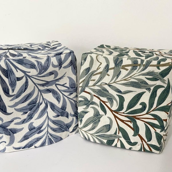 William Morris / Tissue Box Cover  / Home Decor / Willow Bough/ Green/ Blue / Tissue Box Covers /