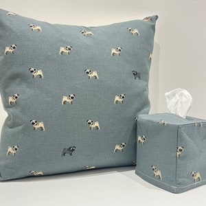 Sophie Allport Fabric 16" Cushion Cover Asstd Fabrics / Gifts / Pugs / Sheep / Hares / Hearts / Bees / Teal Bees / Woof / Elephant
