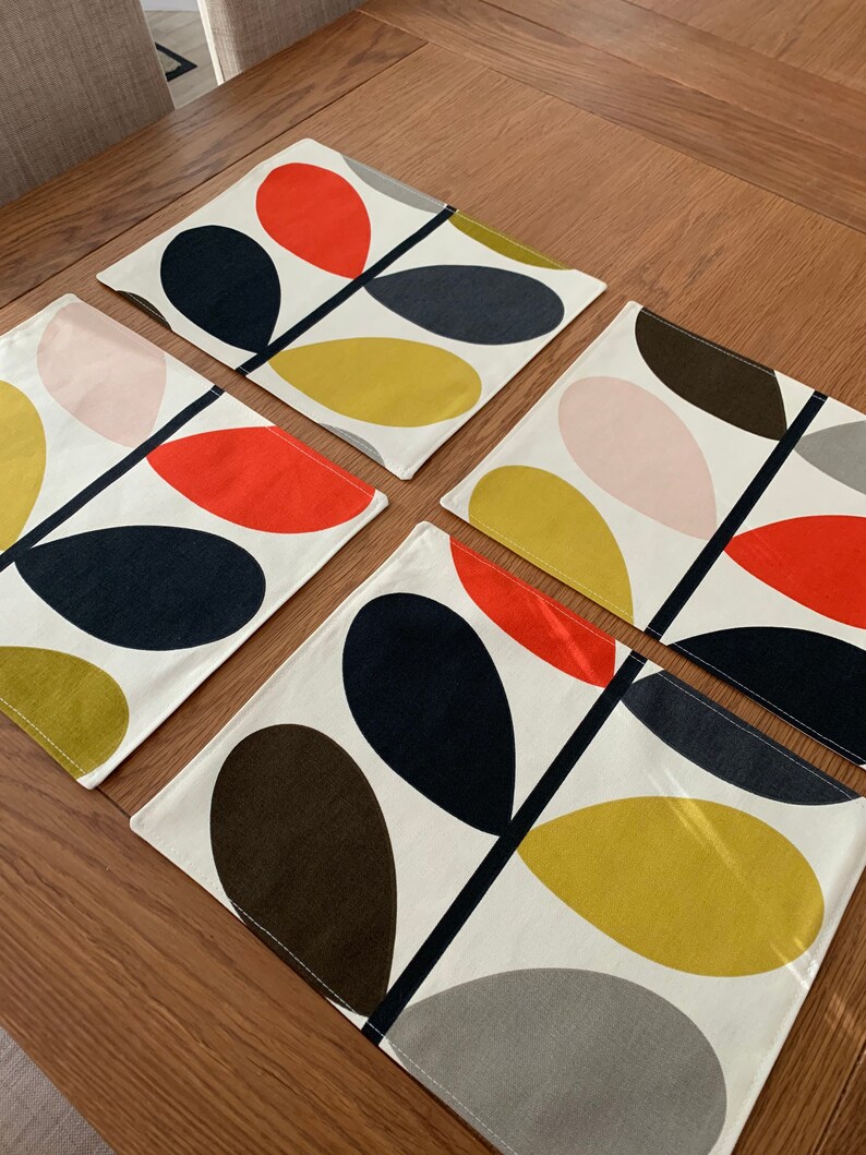 Scandinavian Multi Stem Fabric Orla Kiely Fabric/ Placemats Etsy