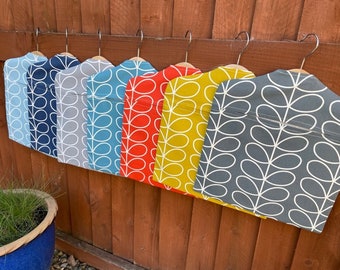 Scandinavian Fabric - Scandinavian Style -  Peg Bag - Wooden Hanger - Linear Stem Fabrics - 9 colours to choose