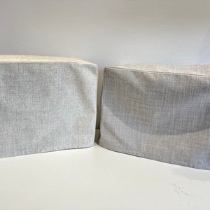 Natural / Cream / Grey Fabric / Sewing Machine Cover / Dust Cover / Machine Cover