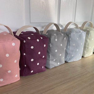 Clarke & Clarke deurstopper stof vlekkerig/ONGEVULD handgemaakt/ deurgewicht / boekensteun / shabby chic / stoffenkeuze / cadeaus
