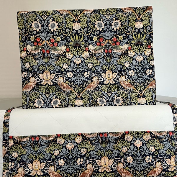 Sewing Machine Cover / Sewing Mat / Dust Cover / William Morris Fabrics / Strawberry Thief Blue / Red / Willow Green / Blue