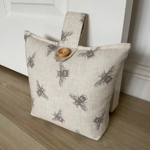 Shabby Chic Fabric Door Stop / Door Weight Handmade Bee Fabric / Gift /FILLED