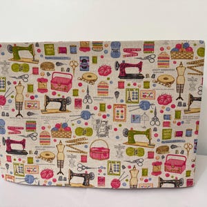 Sewing Machine Cover/Dust Cover Sewing Theme Fabric