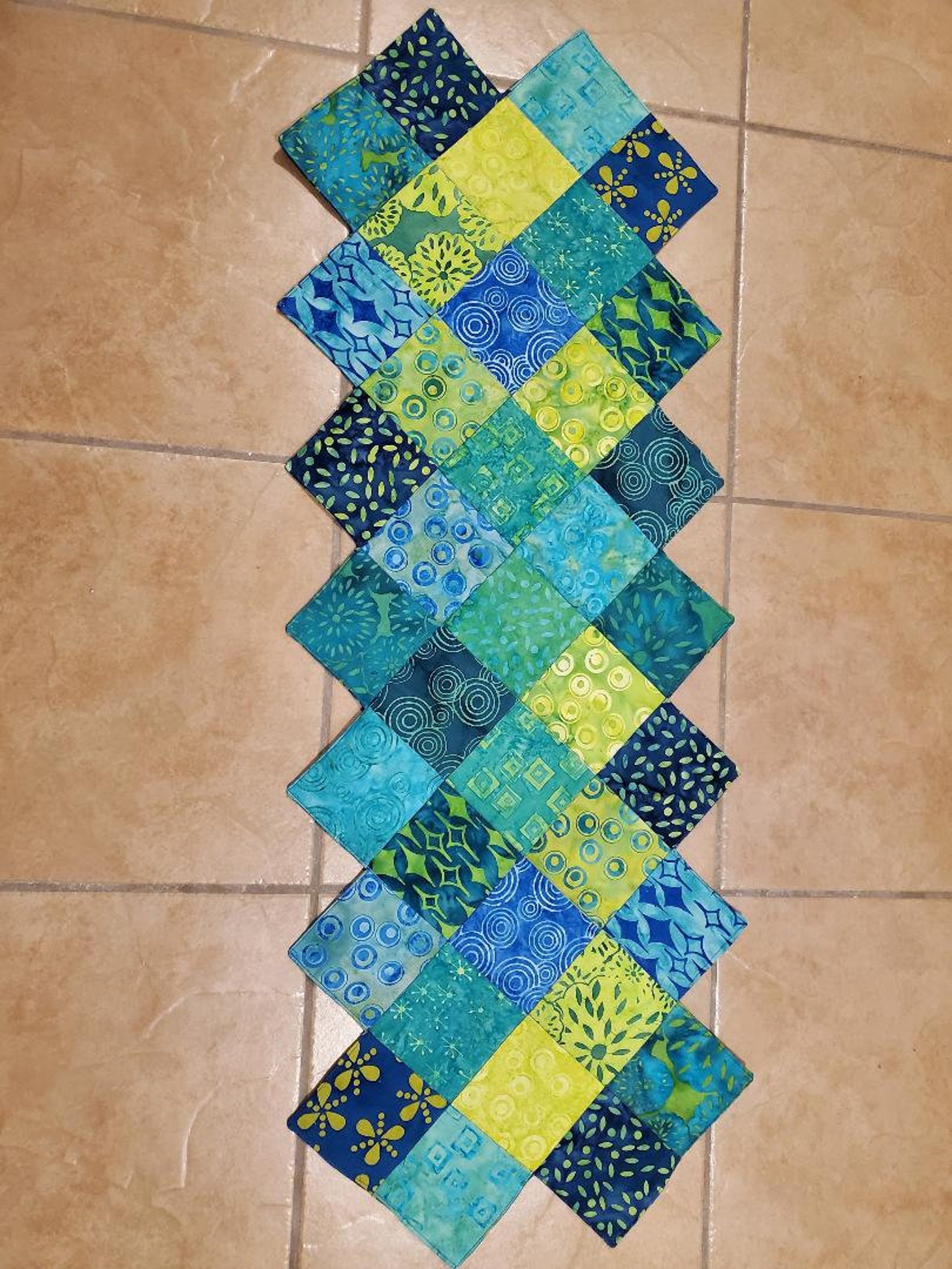 LAVISH Batiks TABLE RUNNER 48 x 18 by Bali's Etsy