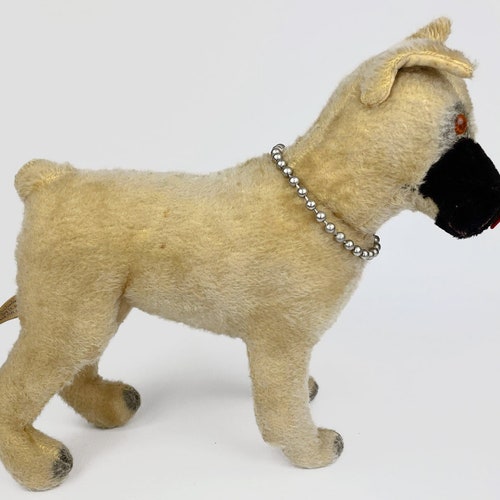 Vintage Mohair boxer dog toy shops stuffed animal