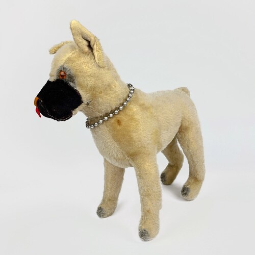 Vintage Mohair boxer dog toy shops stuffed animal