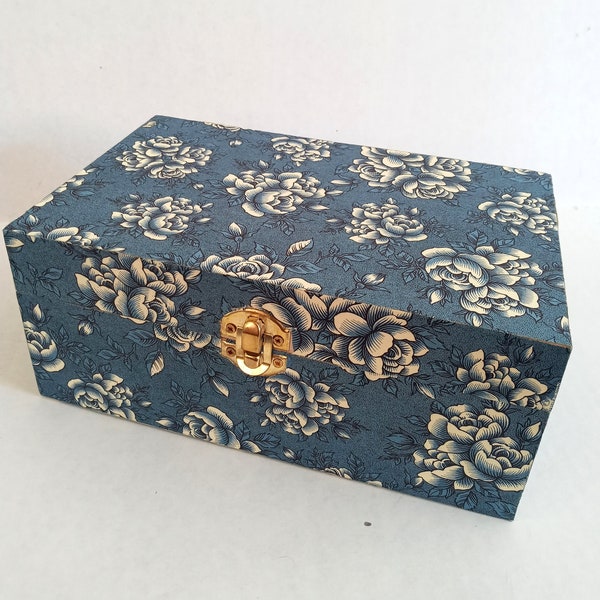 Blue Decorative Box Etsy