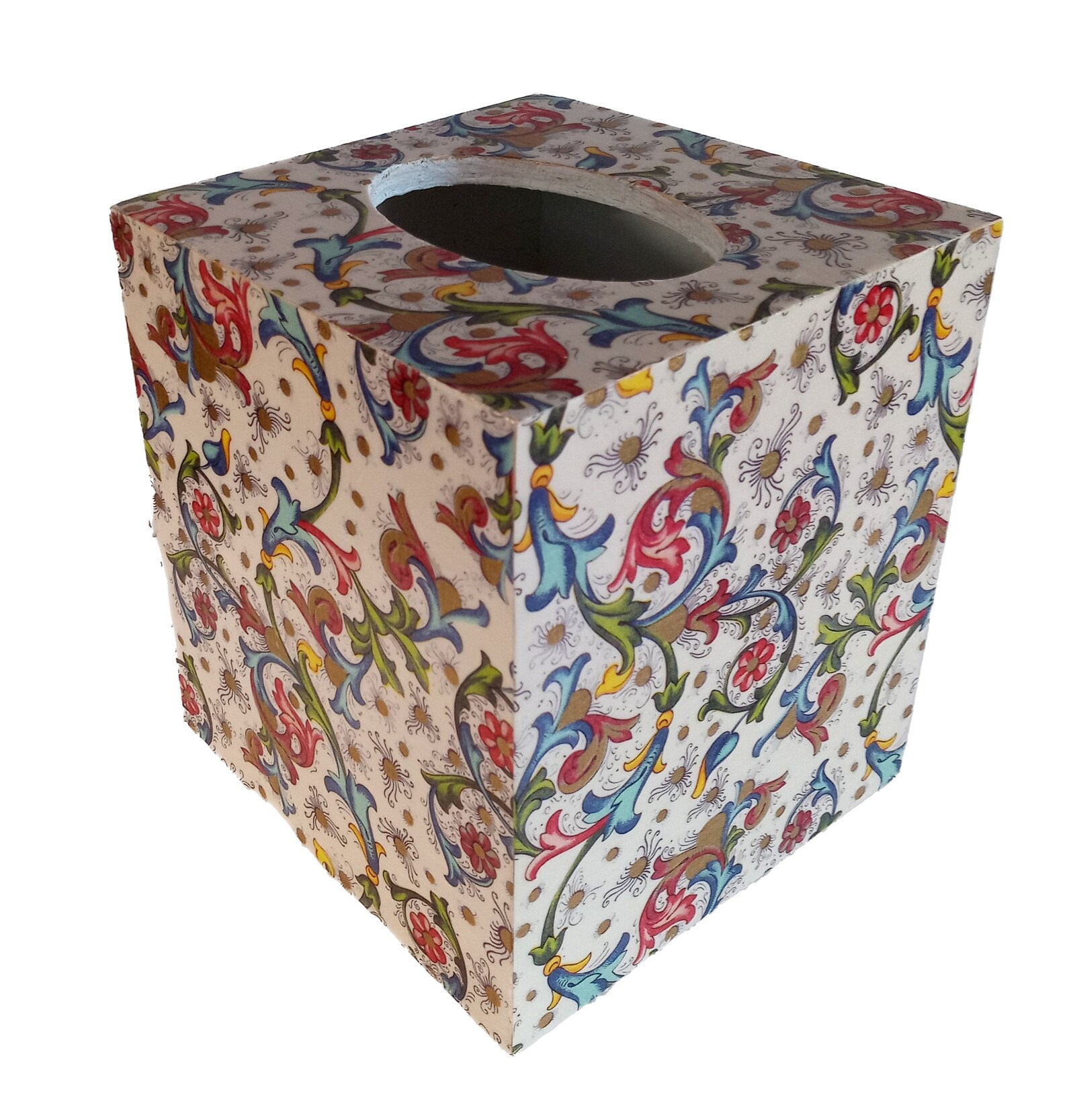 Beautiful Decoupage Wood Tissue Box Cover With Bottom Classic Etsy