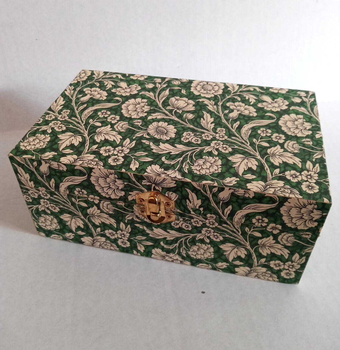 Beautiful Decoupage Wood Keepsake Box Jewelry Box Trinket Etsy